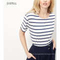 Blue Stripe Cotton Boxy camiseta